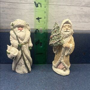 Holiday Santa Figurine Set -primitive, p.schiffle and legend of Santa figurines